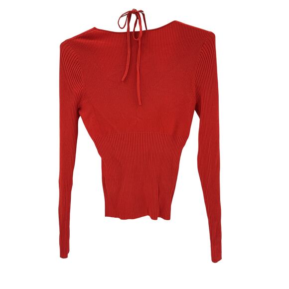NICHOLAS Red Ribbed Knit Top - Picture 3 of 4
